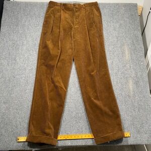 Banana Republic Smithfield Corduroy Pleated Trousers Tan Men Size 36L